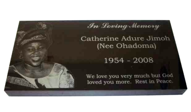 Memorial Stone - Laser Engraved