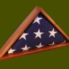 Rifle Salute Flag Display Case without 21-gun salute option.  Shown in Alder with Traditional Cherry Stain.