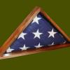 Rifle Salute Flag Display Case without 21-gun salute option.  Shown in Walnut with Clear Finish.